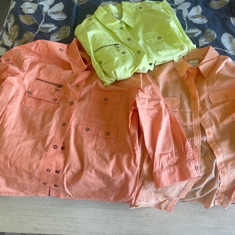 chicos Lime bundle Button-Up Shirts